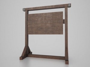 medieval signboard v3 3D Model