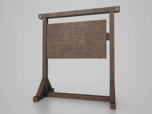 medieval signboard v3 3D Model