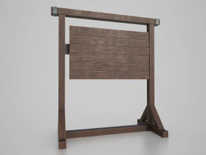 medieval signboard v3 3D Model