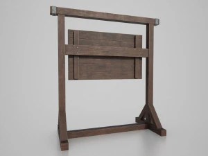 medieval signboard v3 3D Model