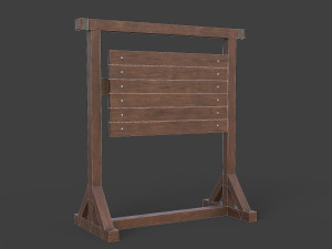 medieval signboard v3 3D Model