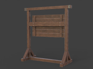 medieval signboard v3 3D Model