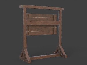 medieval signboard v3 3D Model