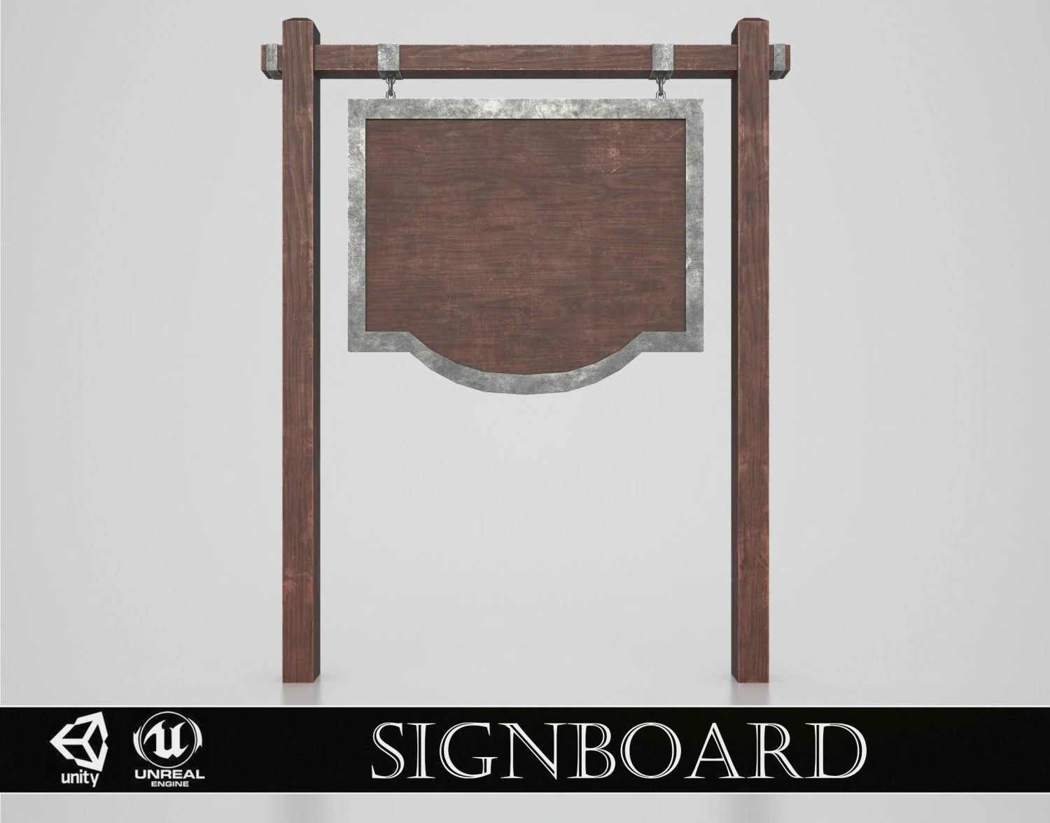 medieval signboard v4 3D Model .c4d .max .obj .3ds .fbx .stl .blend