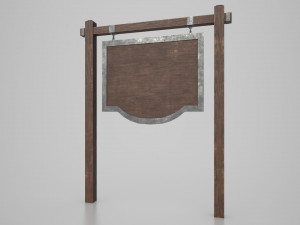 medieval signboard v4 Model 3D