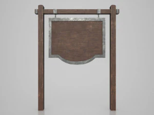 medieval signboard v4 3D Model