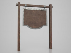 medieval signboard v4 Model 3D