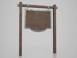 medieval signboard v4 3D Model