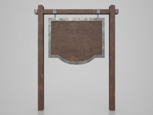 medieval signboard v4 Model 3D