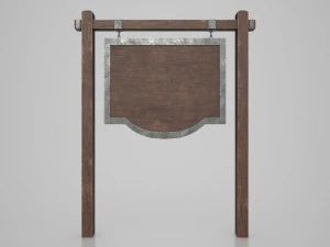 medieval signboard v4 3D Model