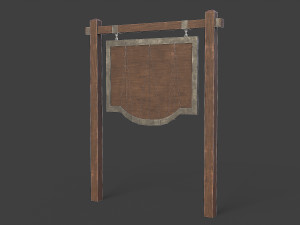 medieval signboard v4 Model 3D