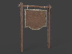medieval signboard v4 Model 3D