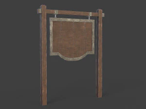 medieval signboard v4 3D Model