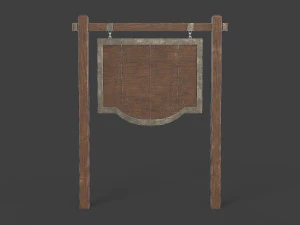 medieval signboard v4 3D Model