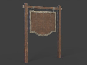 medieval signboard v4 Model 3D