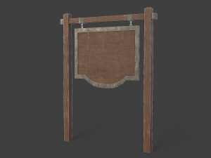 medieval signboard v4 Model 3D