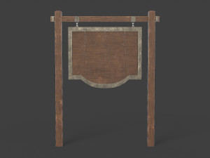 medieval signboard v4 Model 3D