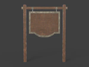 medieval signboard v4 3D Model
