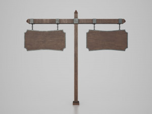 medieval signboard v5 3D Модель