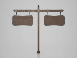 medieval signboard v5 3D Model
