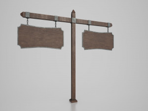 medieval signboard v5 3D Модель