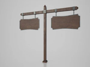 medieval signboard v5 3D Model