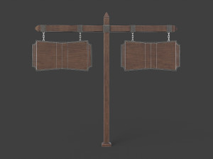 medieval signboard v5 3D Модель