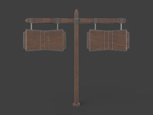 medieval signboard v5 3D Model