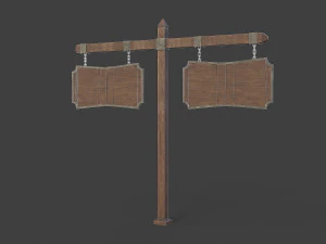 medieval signboard v5 3D Model