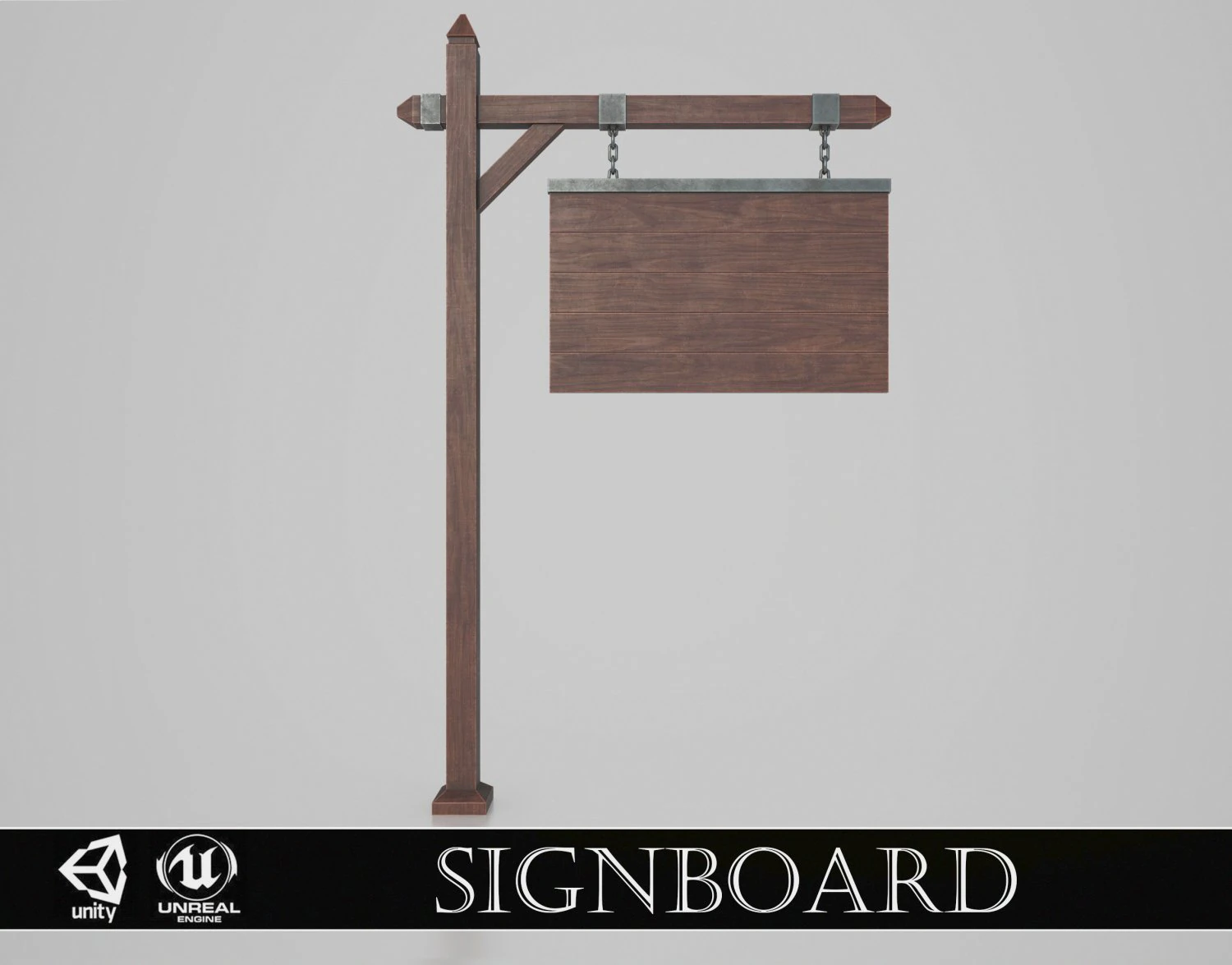 medieval signboard v6 3D Model .c4d .max .obj .3ds .fbx .stl .blend
