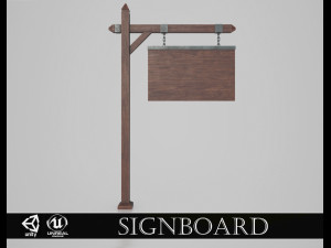 medieval signboard v6 3D Model