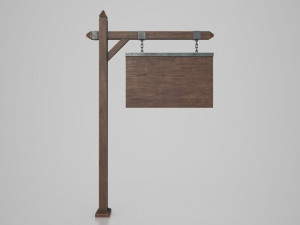medieval signboard v6 3D Модель