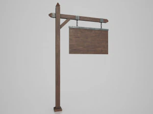 medieval signboard v6 3D Model