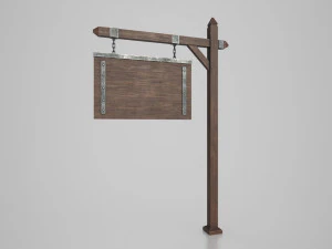 medieval signboard v6 3D Model