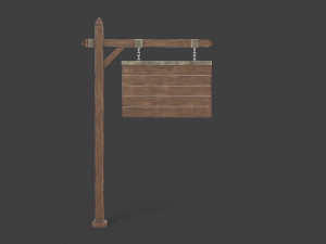 medieval signboard v6 3D Модель