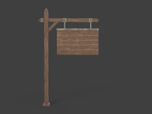 medieval signboard v6 3D Model