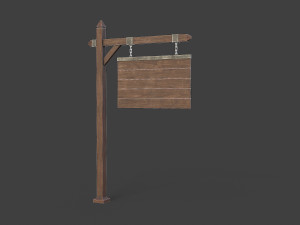 medieval signboard v6 3D Модель