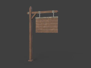 medieval signboard v6 3D Model