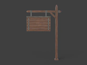 medieval signboard v6 3D Model