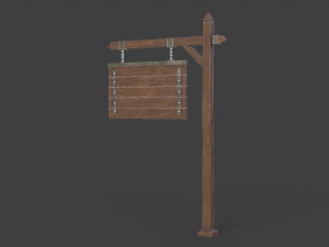 medieval signboard v6 3D Модель