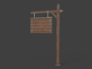 medieval signboard v6 3D Model