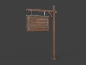 medieval signboard v6 3D Model