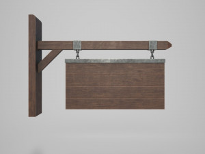medieval signboard v7 3D Model