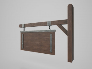 medieval signboard v7 3D Model