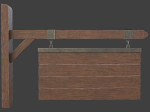 medieval signboard v7 3D Model