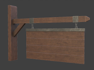 medieval signboard v7 3D Model