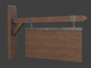 medieval signboard v7 3D Model