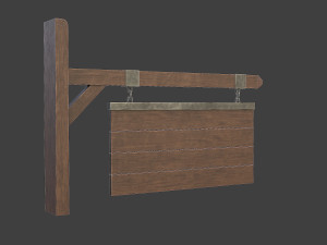 medieval signboard v7 3D Model