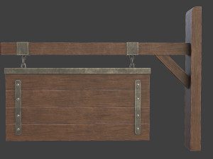 medieval signboard v7 3D Model