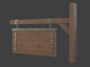 medieval signboard v7 3D Model